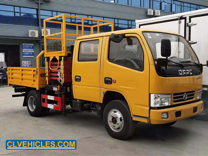 Scissor aerial work truck