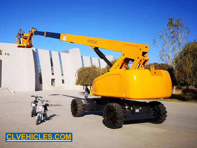 Self-propelled aerial working truck